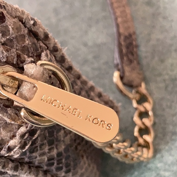 For Rebecca Michael Kors EUC Grey Snake Skin Small Crossbody Bag w … - Picture 6 of 11